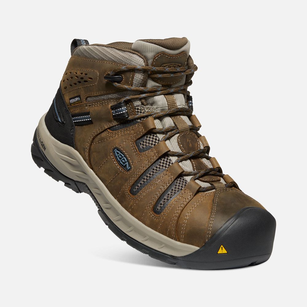 Keen Laarzen Heren Bruin - Flint Ii Waterproof (Steel Toe) - 70935-QJBN